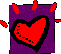 red and purple heart red and purple heart